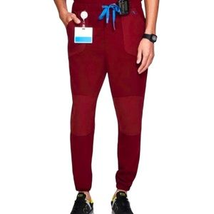 FIGS x Disney Limited Edition Burgundy Joggers Scrub Pants Small